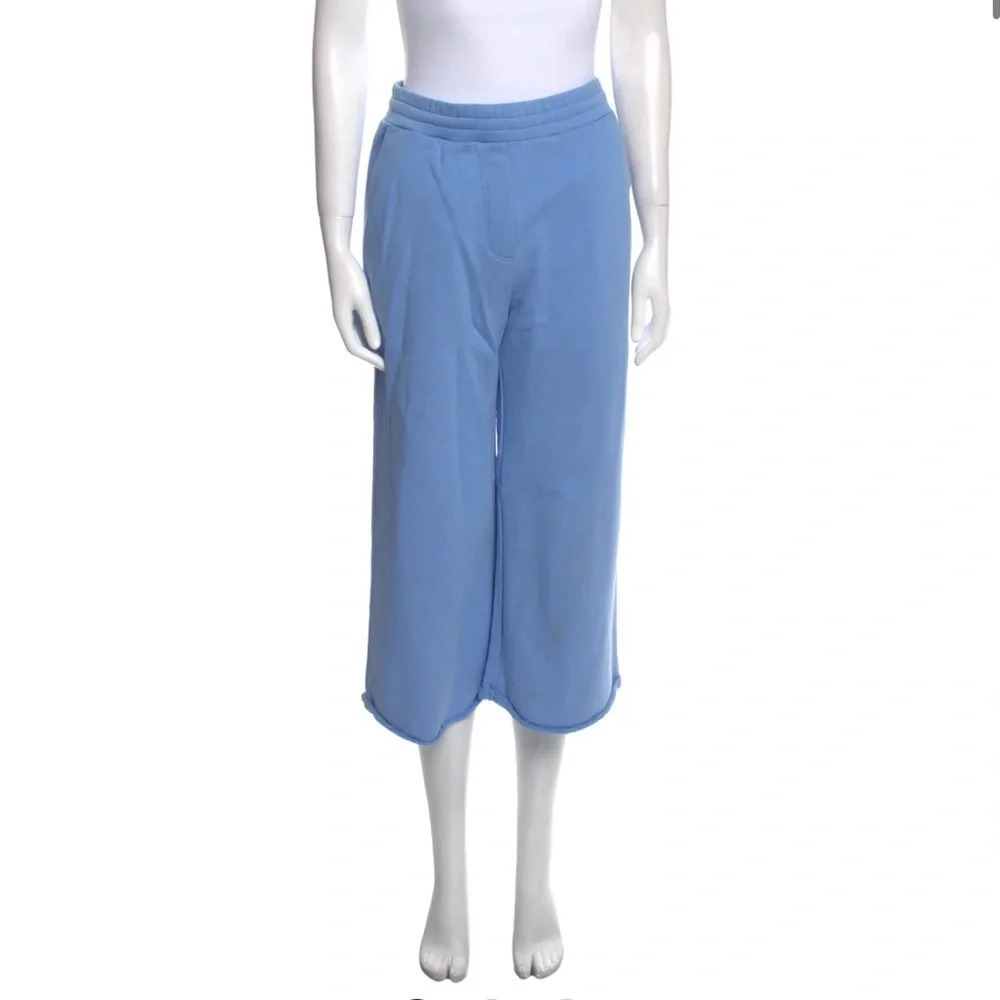 NWT T BY ALEXANDER WANG High-Rise Cropped Wide Leg Drawstring French Terry Pants